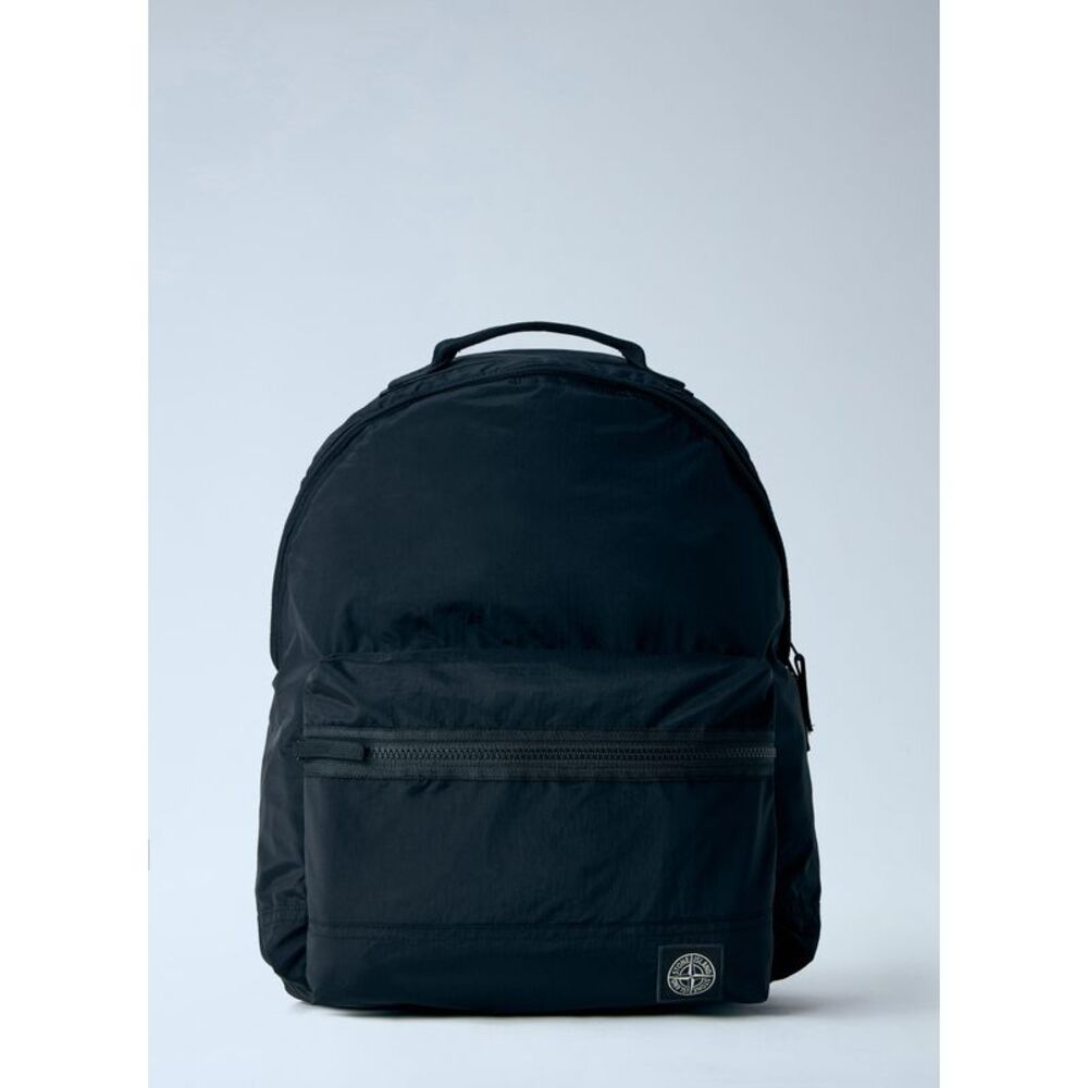 Stone Island Men Nylon Backpack With Front Zip Pocket